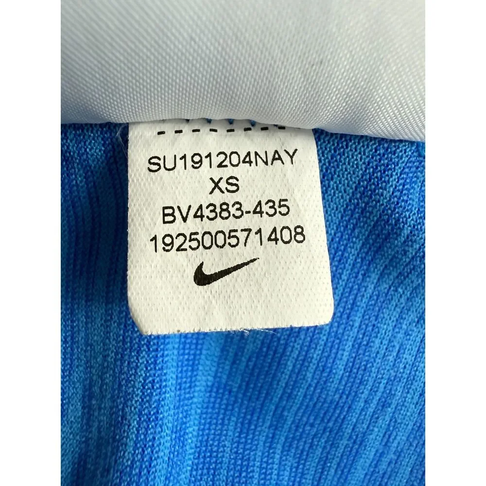 Nike Dri-Fit Women's Short Sleeve V-Neck Top T-Shirt Activewear Blue Size XS